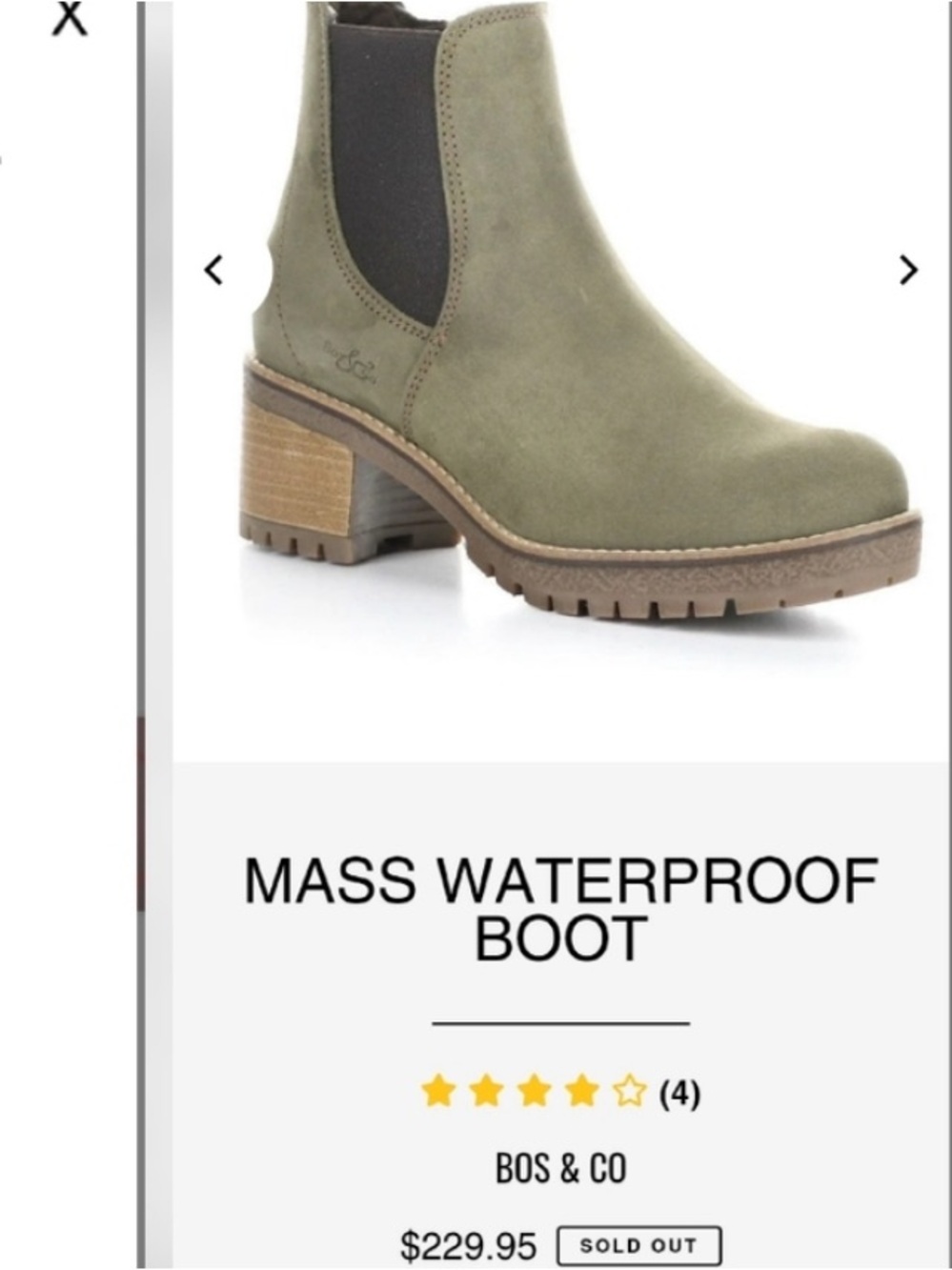 Bos. & Co. Olive Green Waterproof Chelsea Booties
